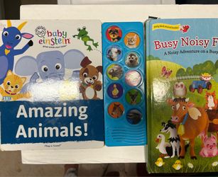 Baby Einstein and Busy Noisy Farm sound books bundle