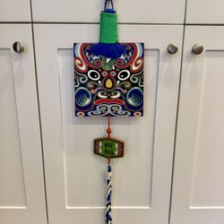 Chinese Opera Mask Wall Hanging / Home Blessing Decor