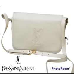 Yves Saint Laurent YSL Tan  vintage shoulder crossbody handbag