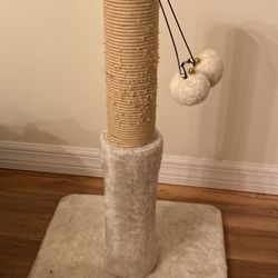 Cat Post With Bells 