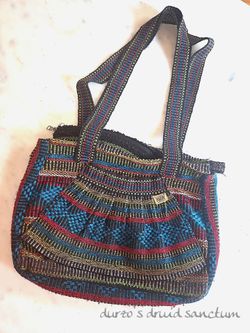 Pinzon Woven Boho Tote Bag | Southwestern Aztec Pattern Zip Top Shoulder Bag