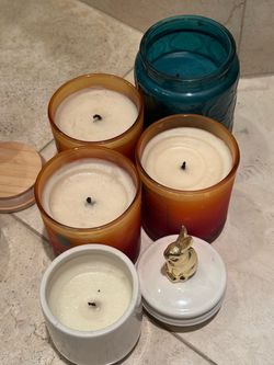Used Scented Candles Lot (5) – Lightly Burned