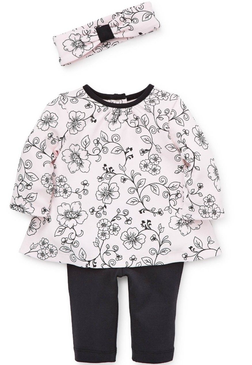 NEW- BEAUTIFUL Rose Toile Tunic Set (9months)