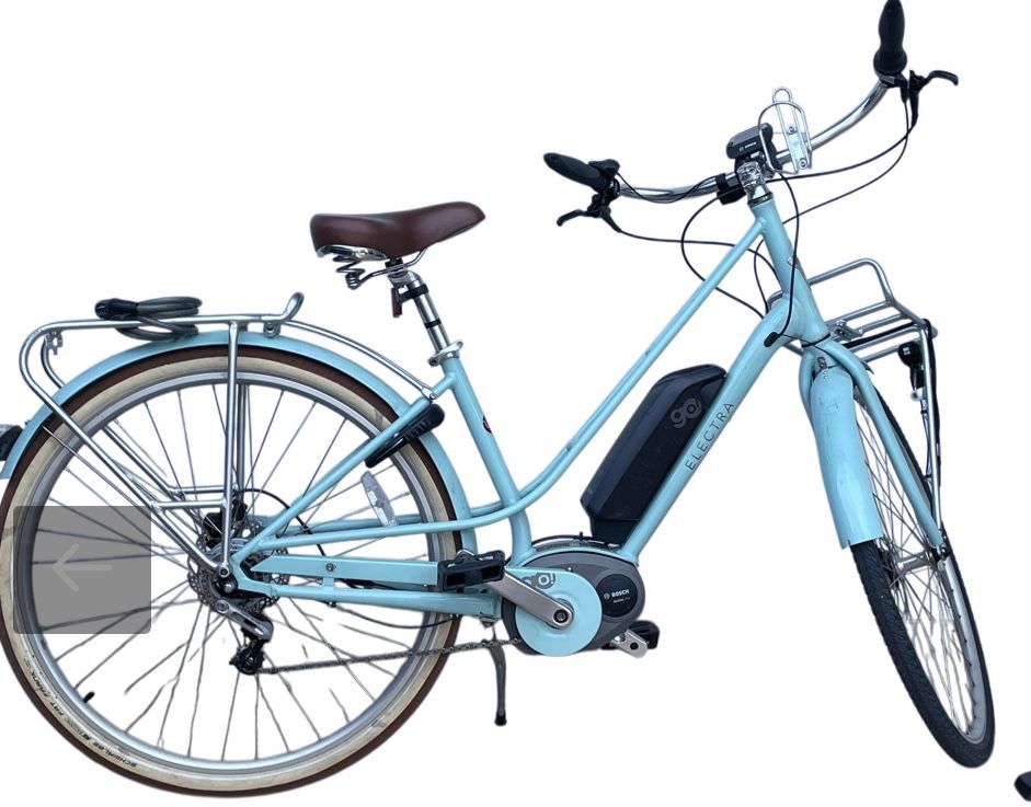 Electra Loft Go! Baby Blue Vintage Cruiser Style E-bike