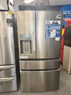 Frigidaire 26.3 Cu Ft 4-Door French Door Standard Depth Refrigerator in Smudge-Proof Stainless Steel