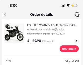 E-bike ( no pedals) super fast!