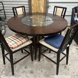 Unique Round Dinner Table - Chairs for free!