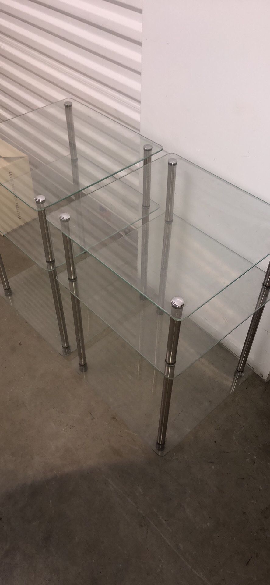 3 Tier Glass End Tables 