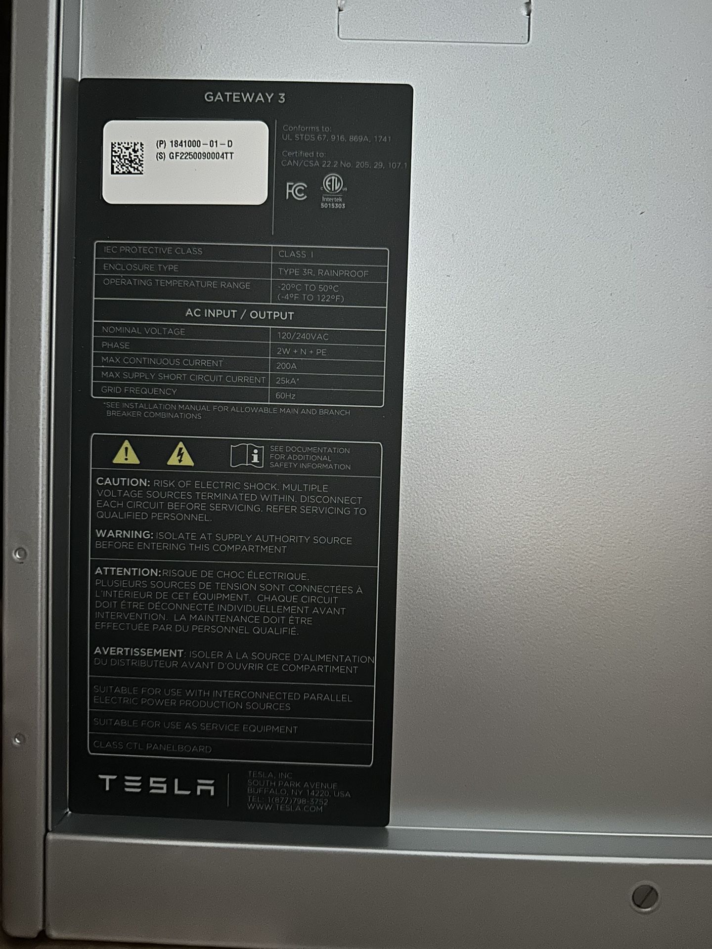 Tesla Gateway 3 
