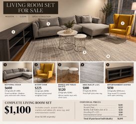 Living Room Set For Sale