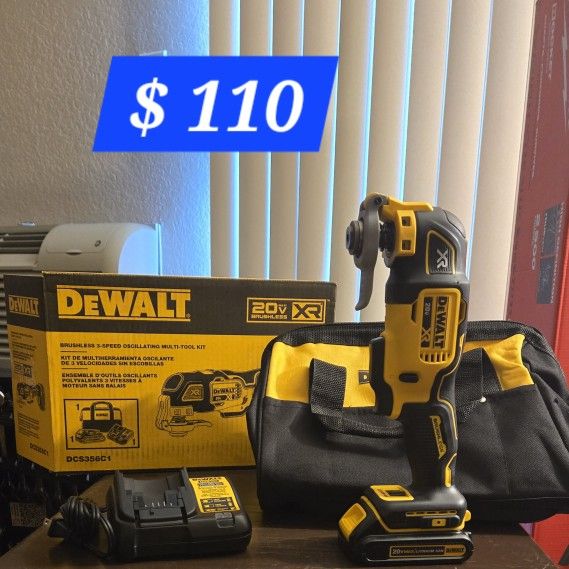 20V MAX XR Cordless Brushless 3-Speed Oscillating Multi Tool with (1) 20V 1.5Ah Battery and Charger