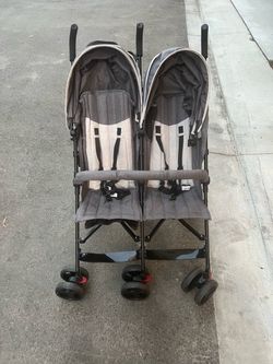 Folding collapsible double stroller - basically new
