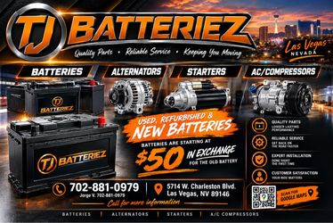 Vehicle batteries for cars and trucks, etc. and more.
