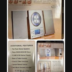  Teac CD-X8 Wall-Mountable CD Micro System w/ Subwoofer

