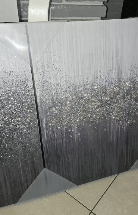 Set Of 2 Crystal Pictures Decorative New Beautiful