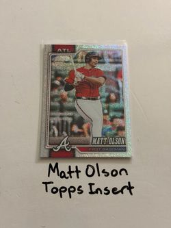 Matt Olson Atlanta Braves 1st Baseman Topps Short Print Insert Card.