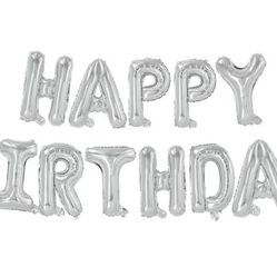 Happy Birthday Balloons Banner, Mylar Foil Letters Balloon 16 Inch