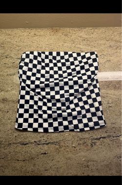 Women’s Black and White Checkered Tube Top Size Small