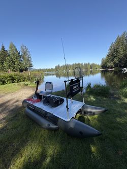 AQUOS heavy duty 11.5ft inflatable pontoon boat