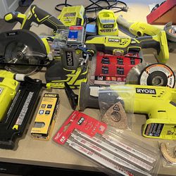 Ryobi Tools And Battery Chargers (No Batteries)
