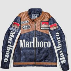 Genuine Leather Marlboro Jackets For Men/Women
