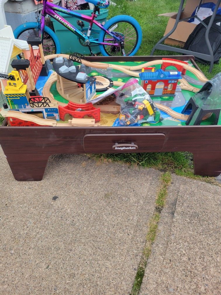 Wood Train Table