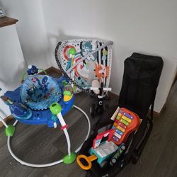 Pack and play four and one plus other toys