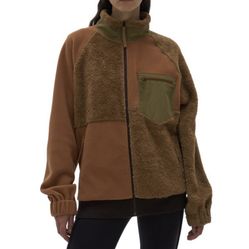 Helmut Lang patchwork faux shearling shaggy fleece unisex jacket size M medium