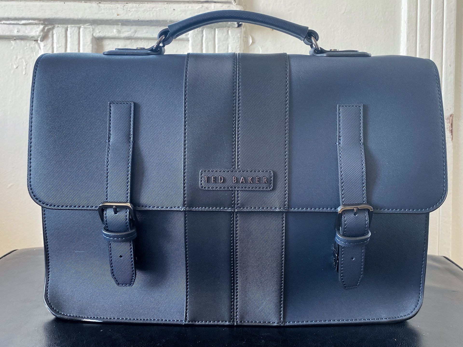 Ted Baker Navy Blue Laptop Messenger Bag $50