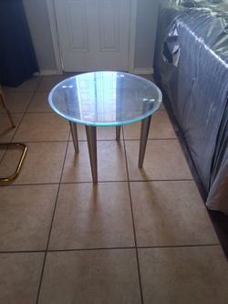 Glass end table