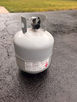 Empty propane gas tank