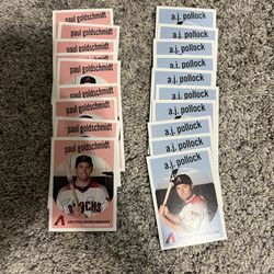 Signed retro, Paul Goldschmidt and A.J. Pollock baseball cards!