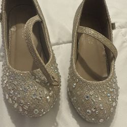 Little Girl Gold Heels Size 8