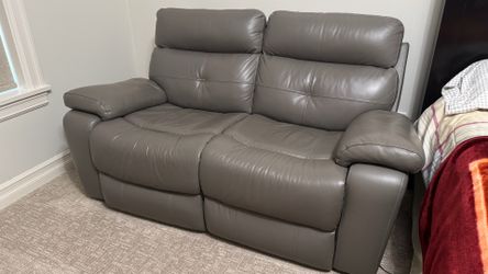 Kempton 2 Piece Leather Manual Reclining  Set - Sofa and Loveseat