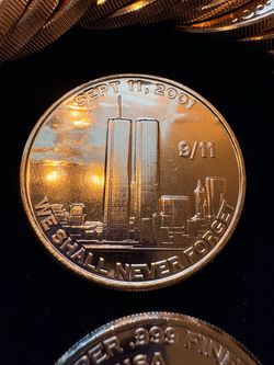 1 oz .999 Pure Copper Round - 9/11 Twin Towers Memorial Tribute