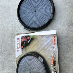 Korean BBQ Grill Pan – Nonstick Stove Top Grill Plate Suntoch 
