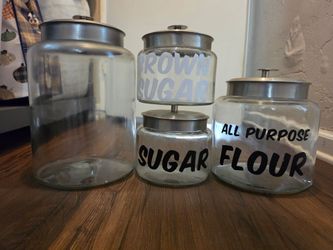 Glass dry storage jars