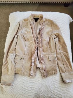 White House Black Market Ruffle Front Jacket