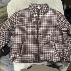 Plaid Puffer Jacket 