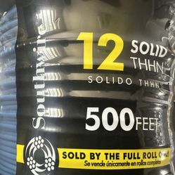Southwire 12ga Thhn Copper Wire Blue 500ft