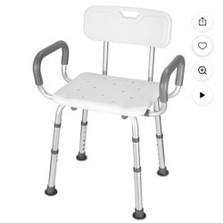 🚨 MUST SELL FAST! NEW Shower Chair w/ Back & Arms Adjustable 300lb 🚨 $34.99