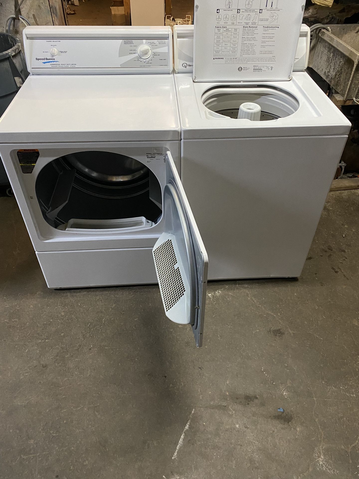 Large capacity Commercial Speed, Queen,Washer And Dryer