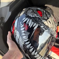 Icon XL Helmet brand New And Gauntlet Gloves