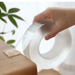Nano Double Sided Tape Heavy Duty Adhesive Mounting Tape,Clear & Tough Sticky Poster Wall Tape,Multipurpose Tape Picture Hanging Strips for Home Offic