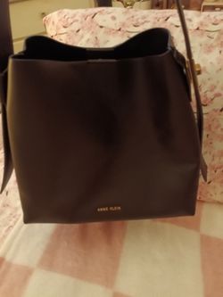 Chocolate brown bucket purse