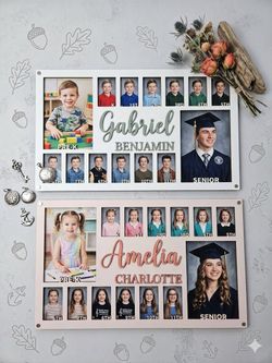 Custom K through 12 picture frame. Your names and photos.
