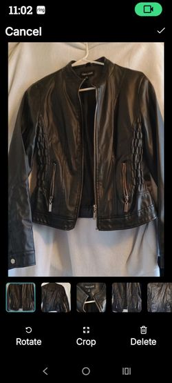 Black Faux Leather Moto Jacket