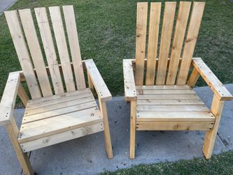 Large Wooden Sturdy Chairs For Garden/yard