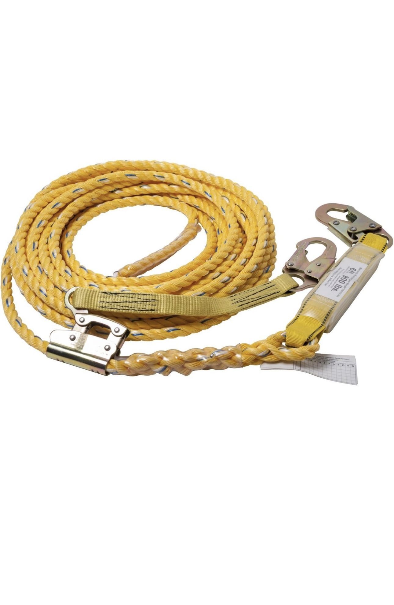 Guardian Fall Protection 01320 VLA-50 Poly Steel Vertical Lifeline Assembly, 50-Foot