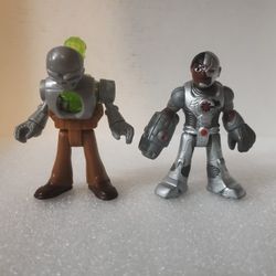 Fisher-Price Imaginext DC Super Friends Metallo And Cyborg Action Figures 